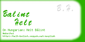 balint helt business card
